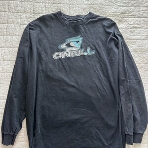 2000s O'Neill Black Long Sleeve Tee Classic Crew Neck
